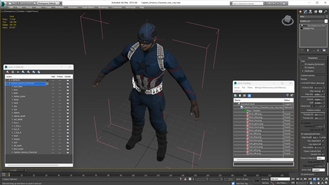 3D model Captain America Character