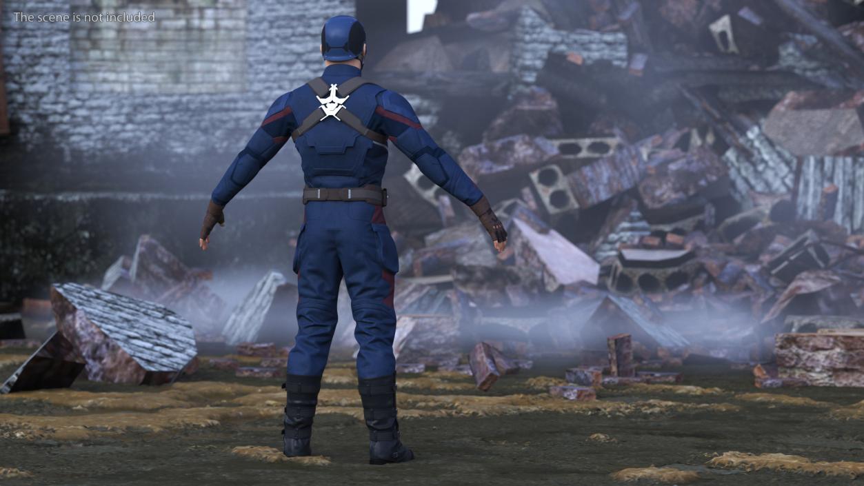 3D model Captain America Character