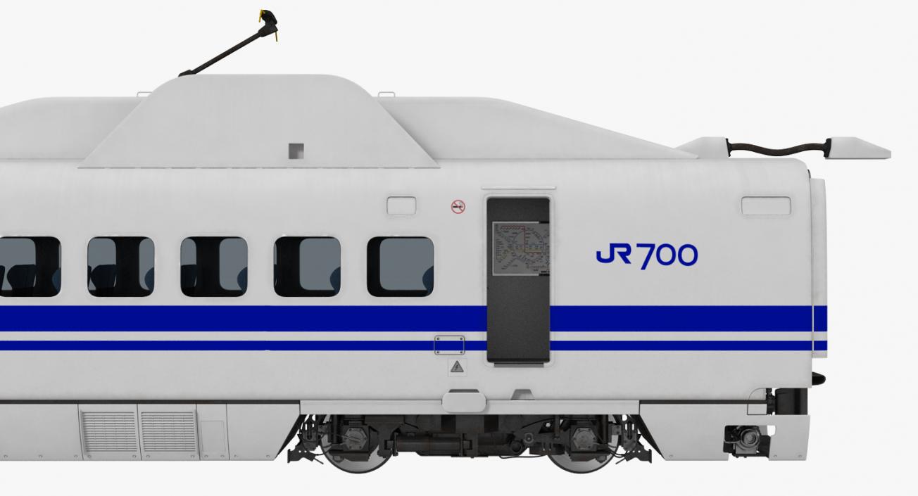 3D model Bullet Train JR700 Japan Railways Rigged