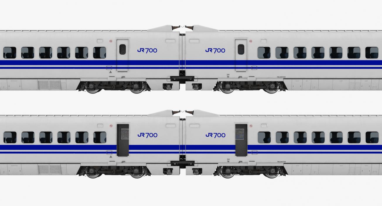 3D model Bullet Train JR700 Japan Railways Rigged