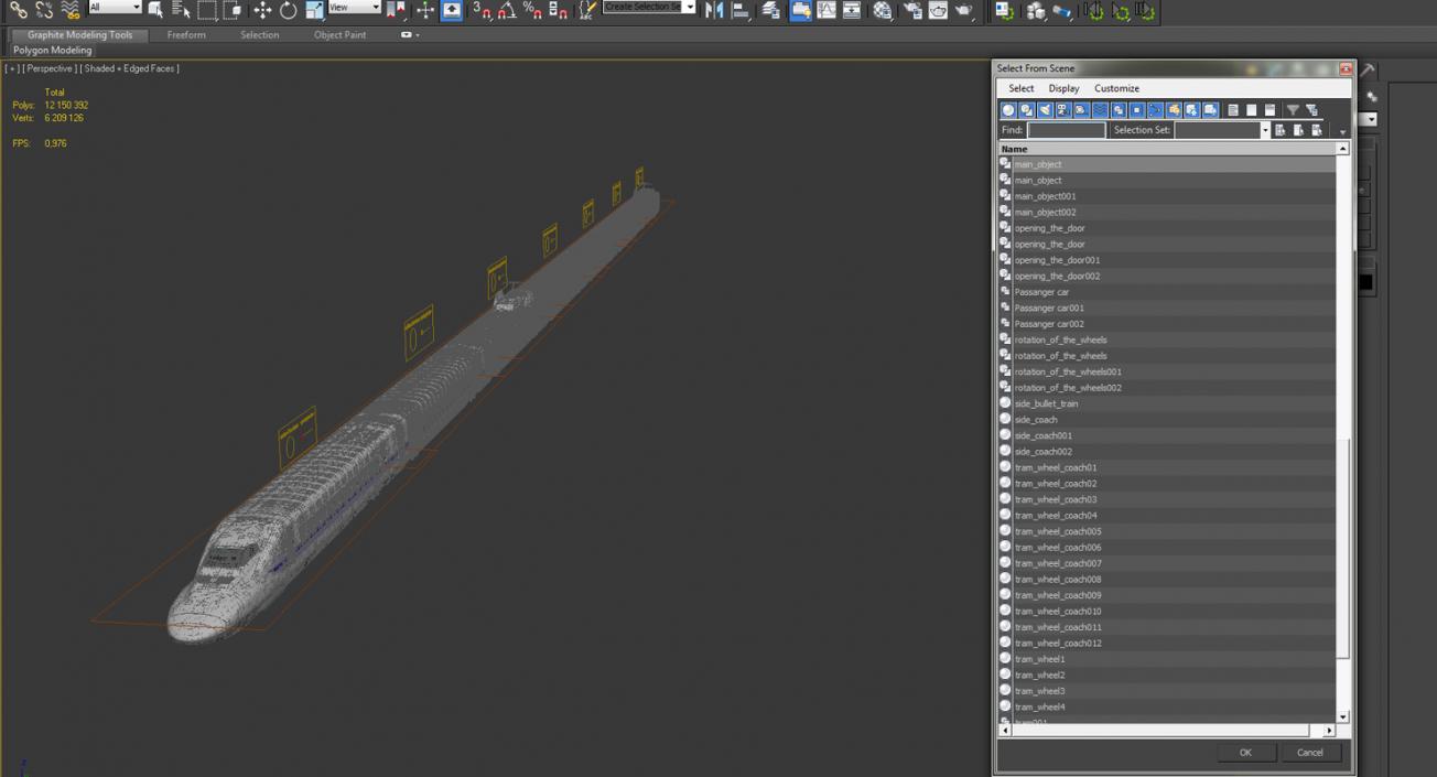 3D model Bullet Train JR700 Japan Railways Rigged