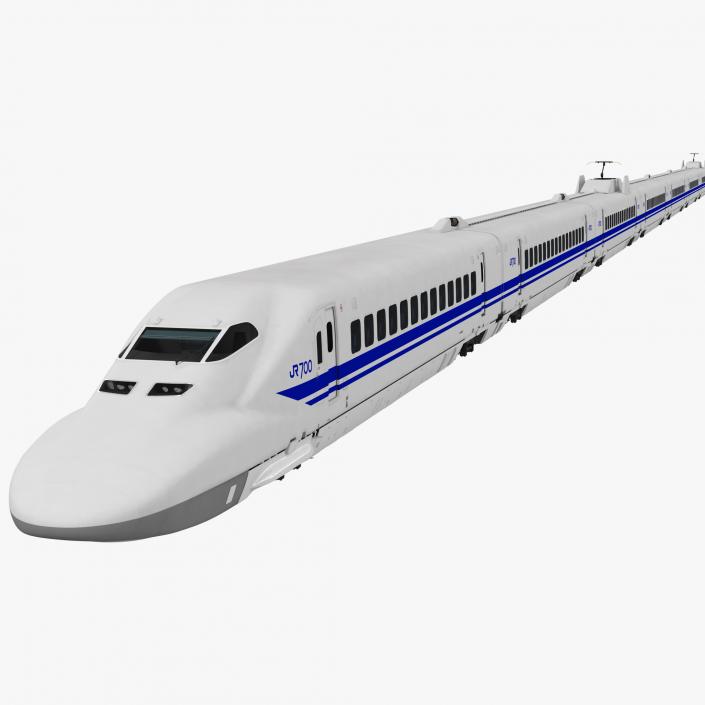 3D model Bullet Train JR700 Japan Railways Rigged