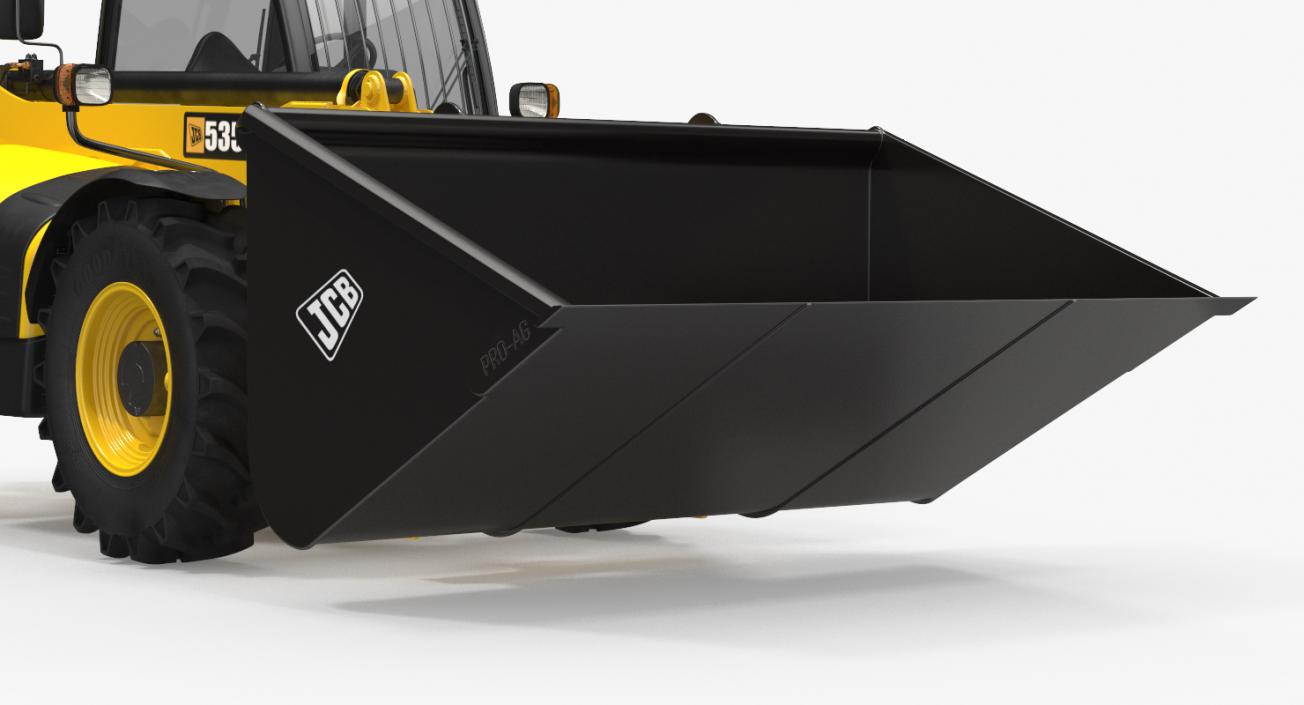 3D Telehandler Forklift Scoop Bucket JCB 535