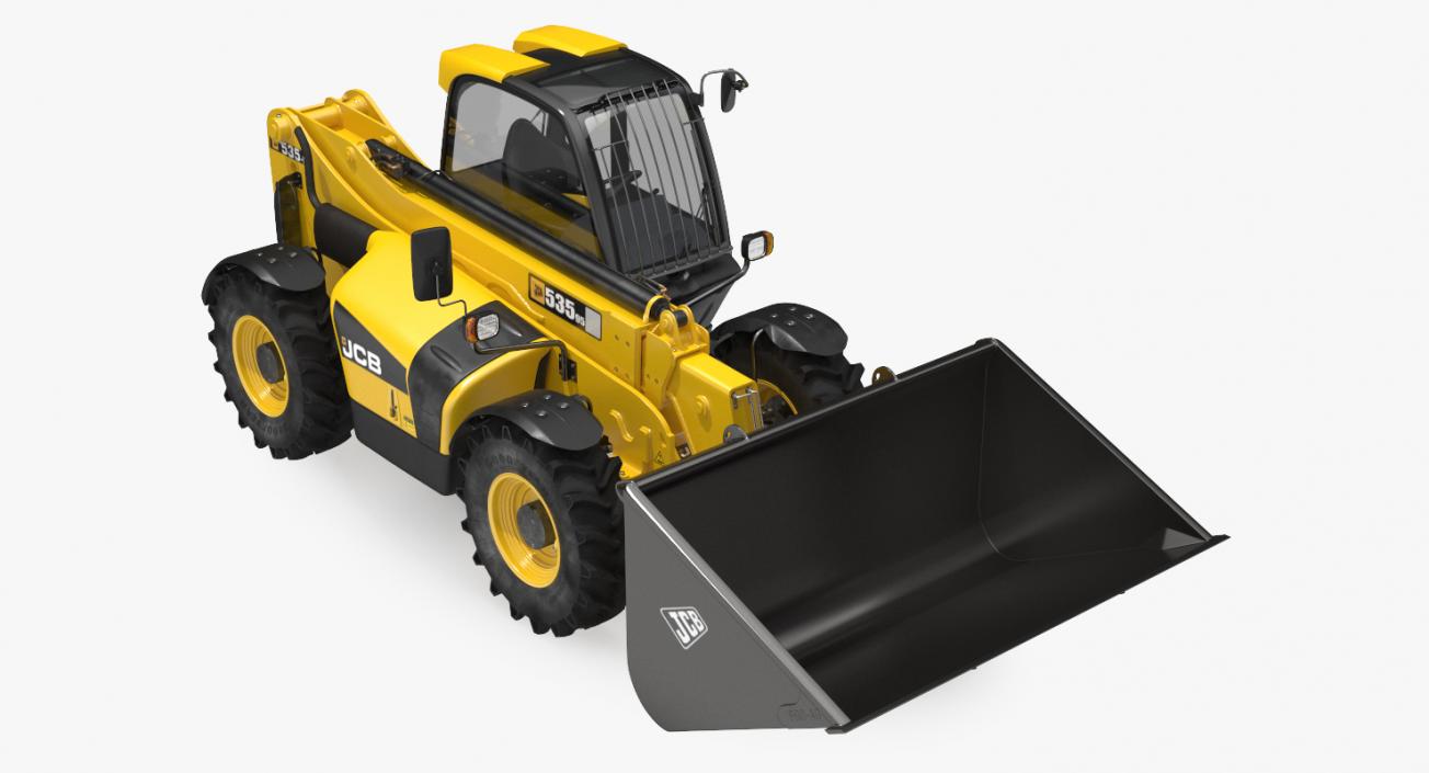 3D Telehandler Forklift Scoop Bucket JCB 535