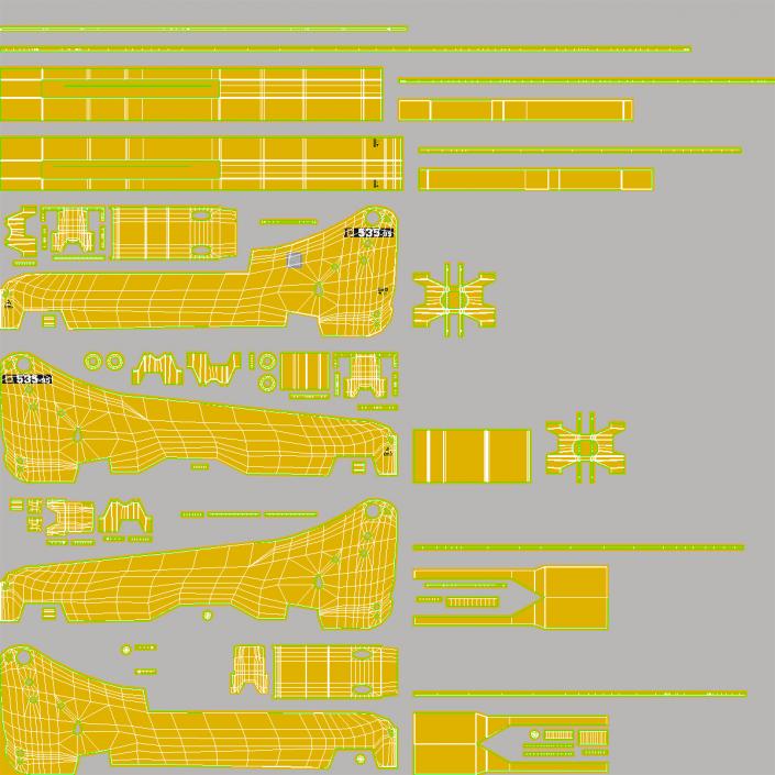 3D Telehandler Forklift Scoop Bucket JCB 535