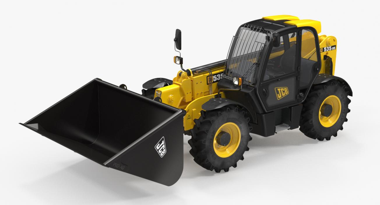 3D Telehandler Forklift Scoop Bucket JCB 535