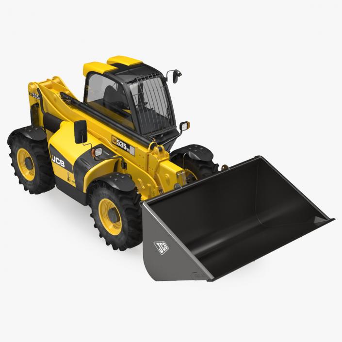 3D Telehandler Forklift Scoop Bucket JCB 535