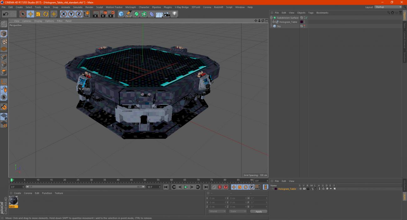 Hologram Table 3D model