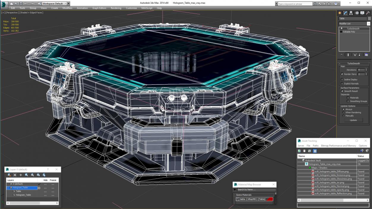 Hologram Table 3D model