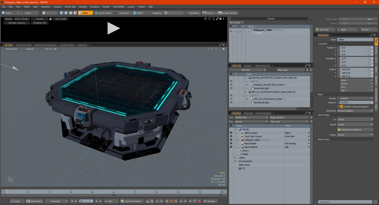 Hologram Table 3D model