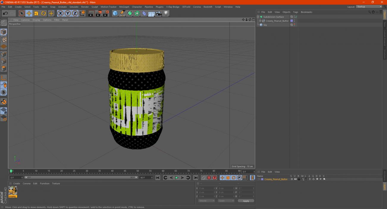 3D model Creamy Peanut Butter