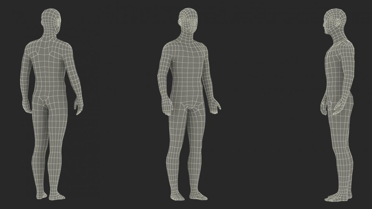 3D Male Acupuncture Mannequin 2 model