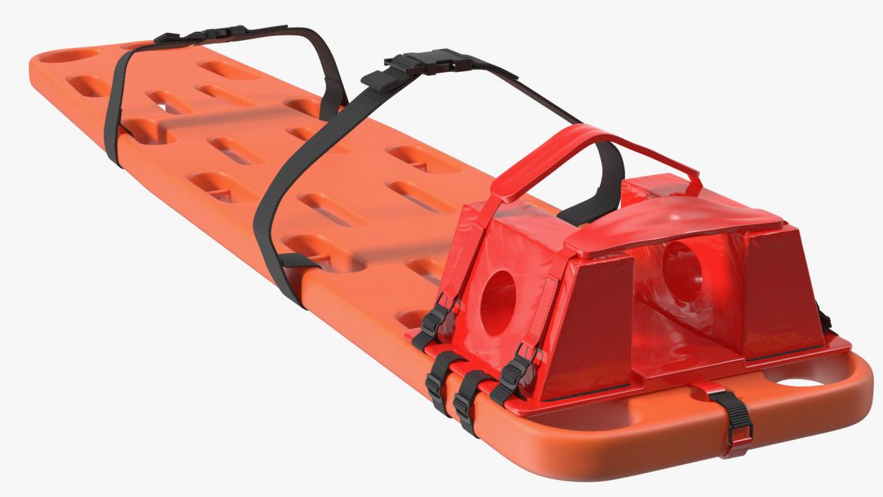 3D model Spinal Board Stretcher with Manikin