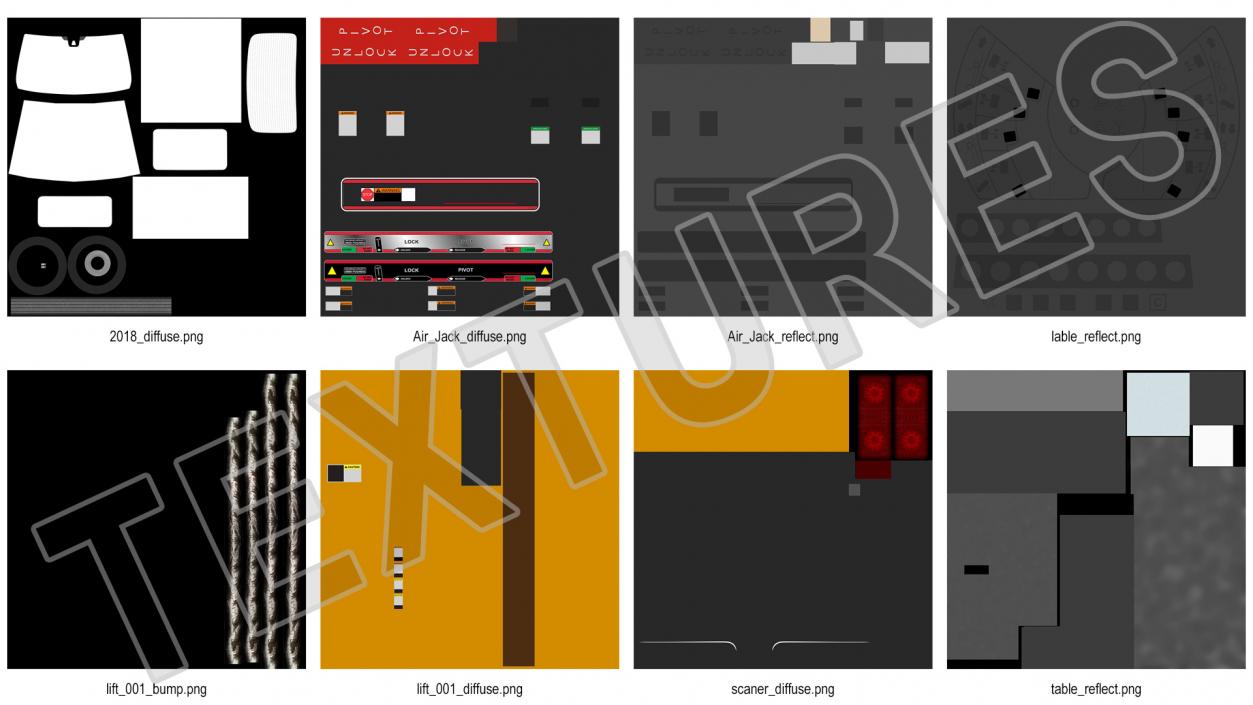 Wheel Alignment Equipment with Car 3D model