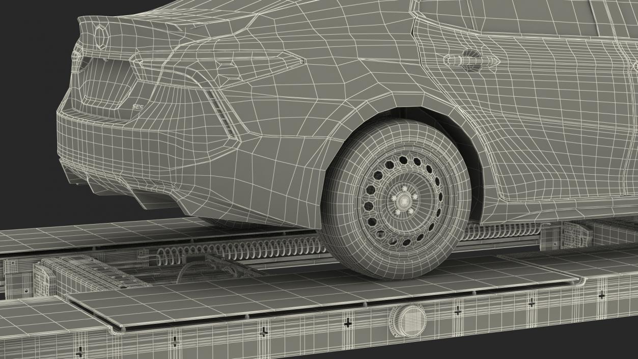 Wheel Alignment Equipment with Car 3D model