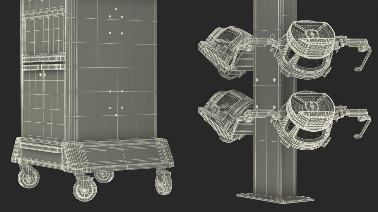 Wheel Alignment Equipment with Car 3D model