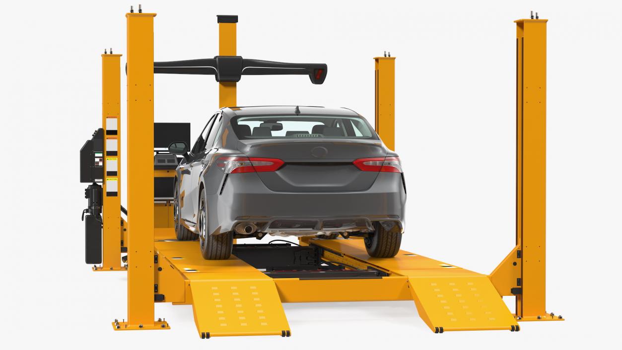 Wheel Alignment Equipment with Car 3D model