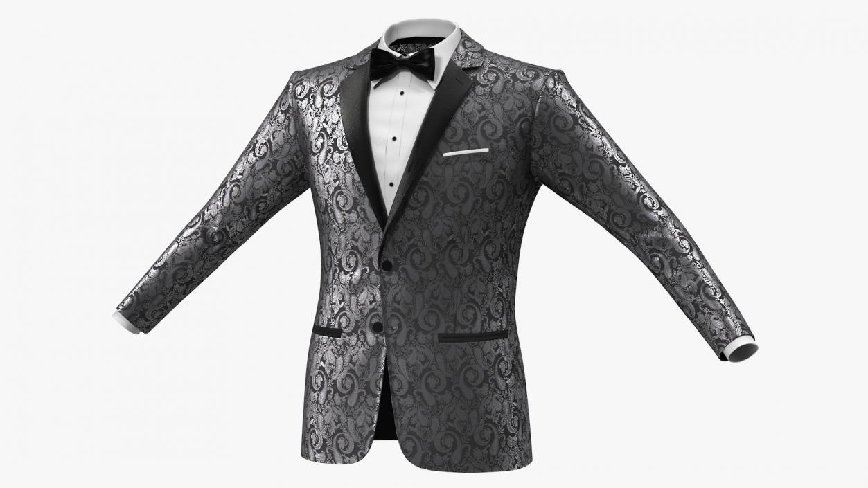 3D Patterned Tuxedo Jacket model