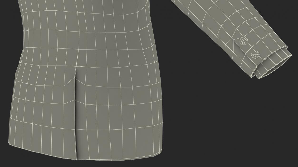 3D Patterned Tuxedo Jacket model