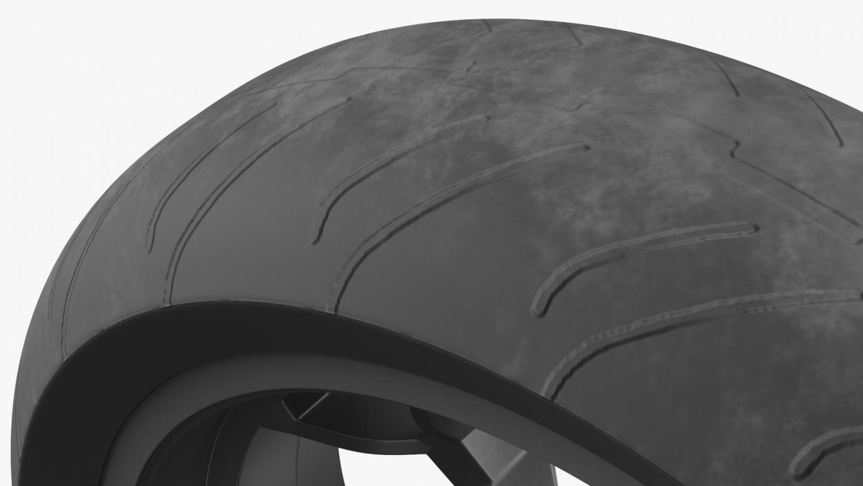 3D Motorcycle Rear Wheel