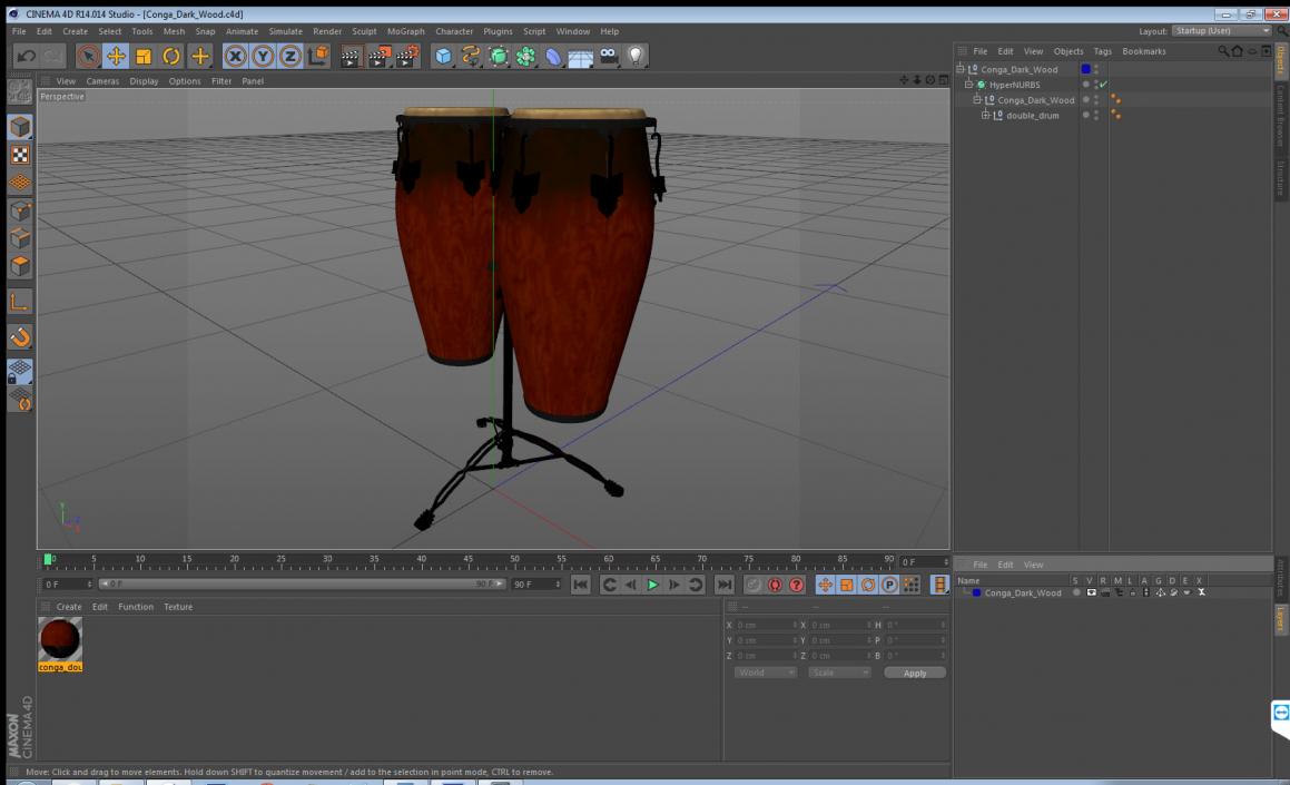 3D model Conga Dark Wood