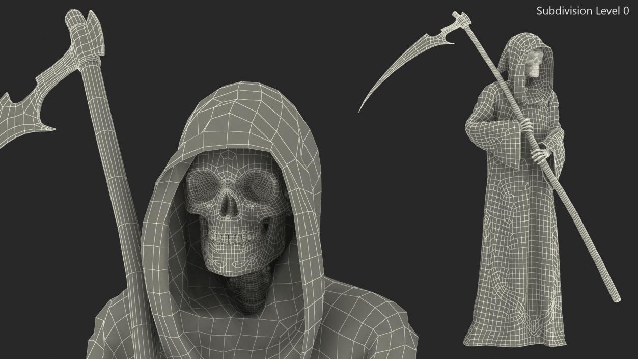 Death Holding a Scythe 3D