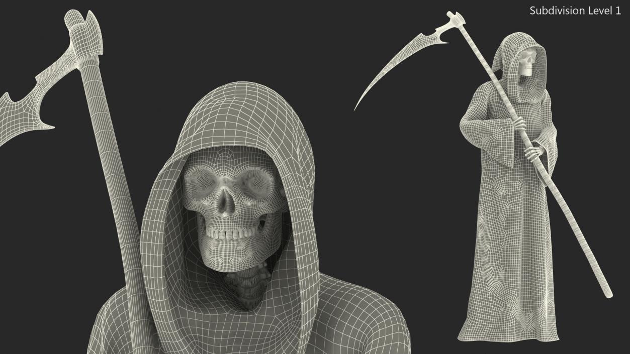 Death Holding a Scythe 3D