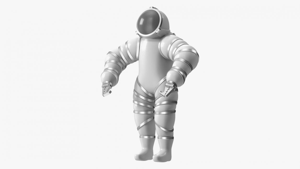 Atmospheric Diving Suit White Rigged for Maya 2 3D