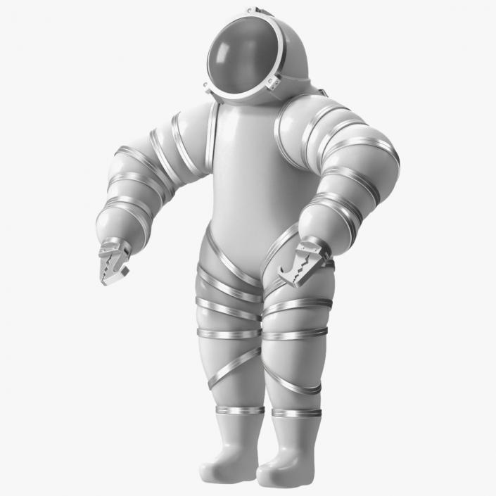 Atmospheric Diving Suit White Rigged for Maya 2 3D