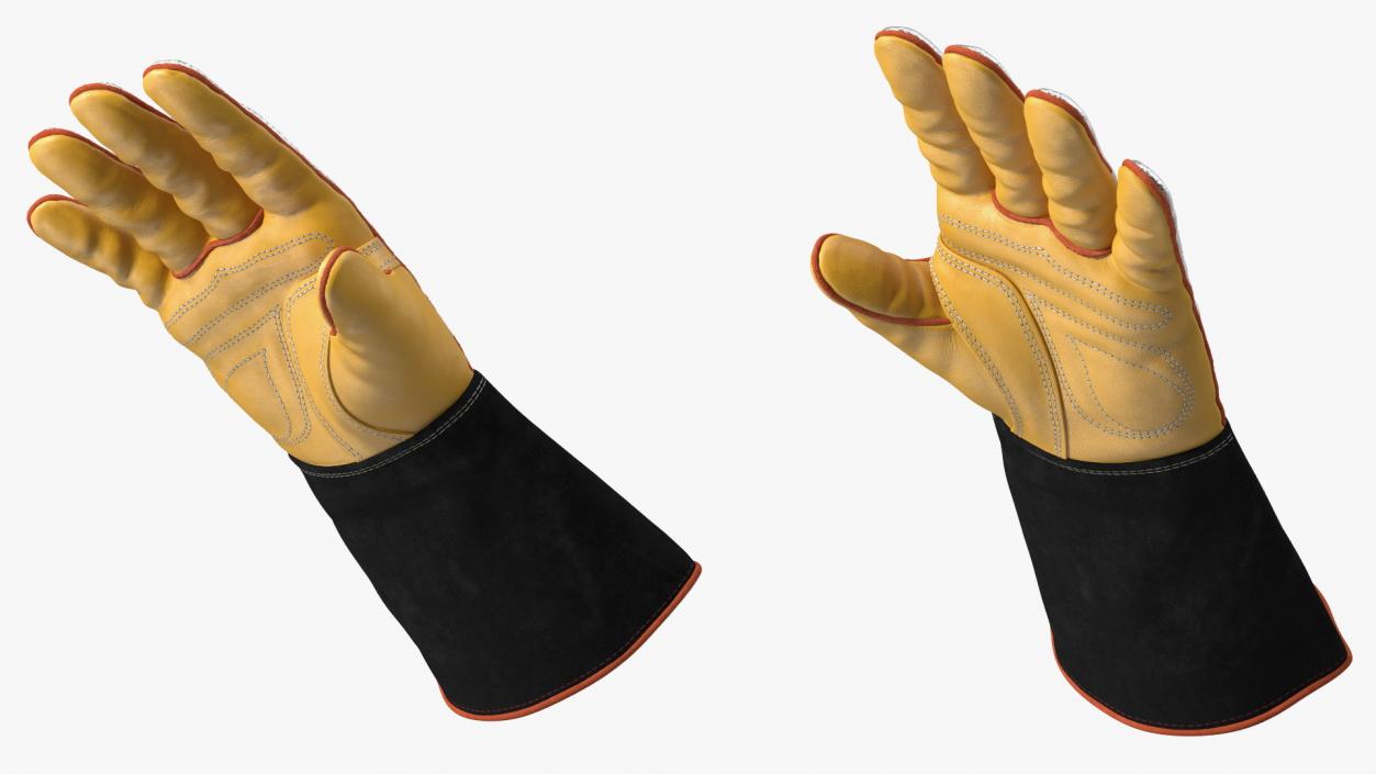 Lincoln Electric Reflective Heat Resistant Welding Gloves 3D