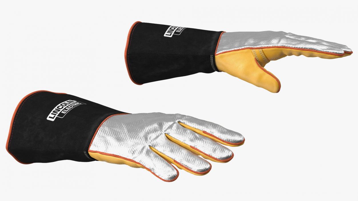 Lincoln Electric Reflective Heat Resistant Welding Gloves 3D