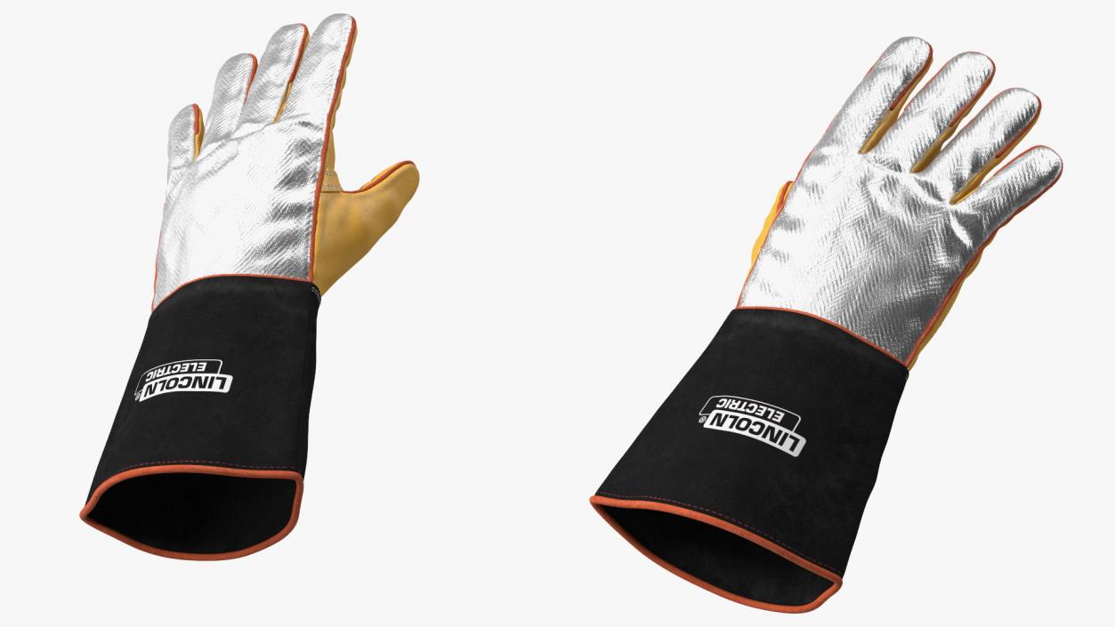 Lincoln Electric Reflective Heat Resistant Welding Gloves 3D