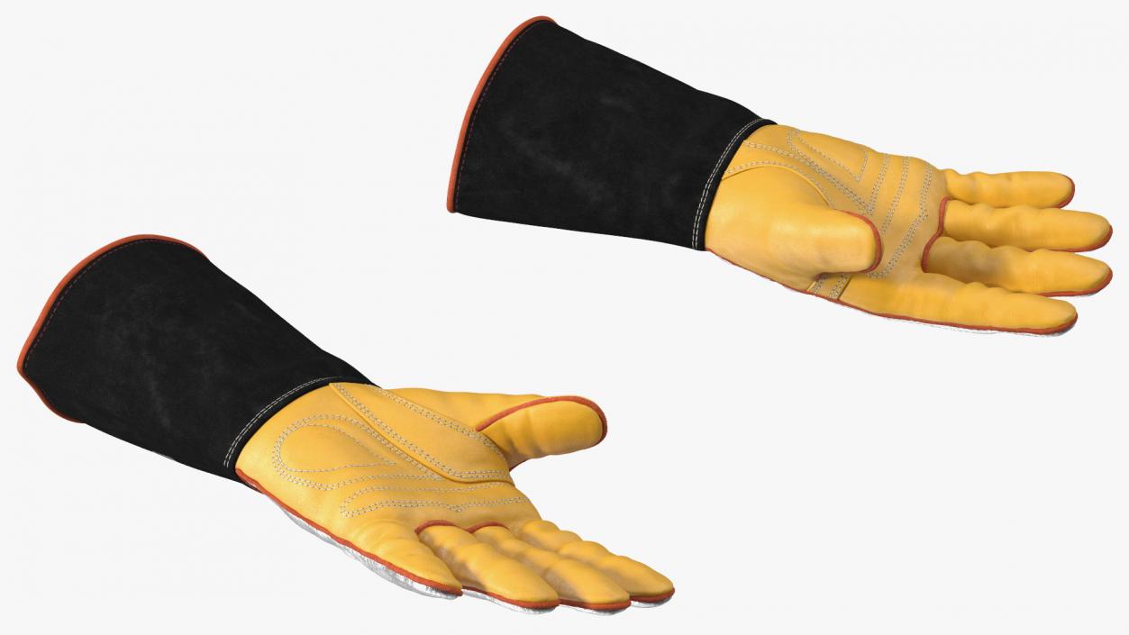 Lincoln Electric Reflective Heat Resistant Welding Gloves 3D