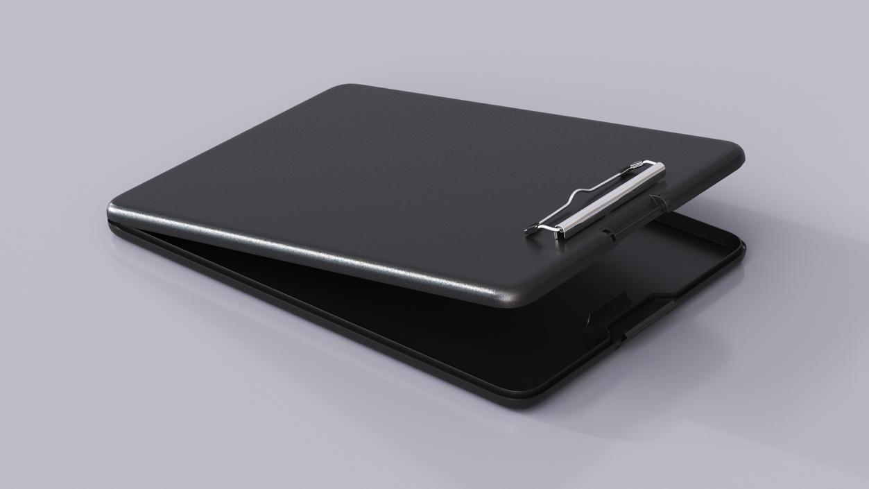 Open Storage Clipboard Black Empty 3D model