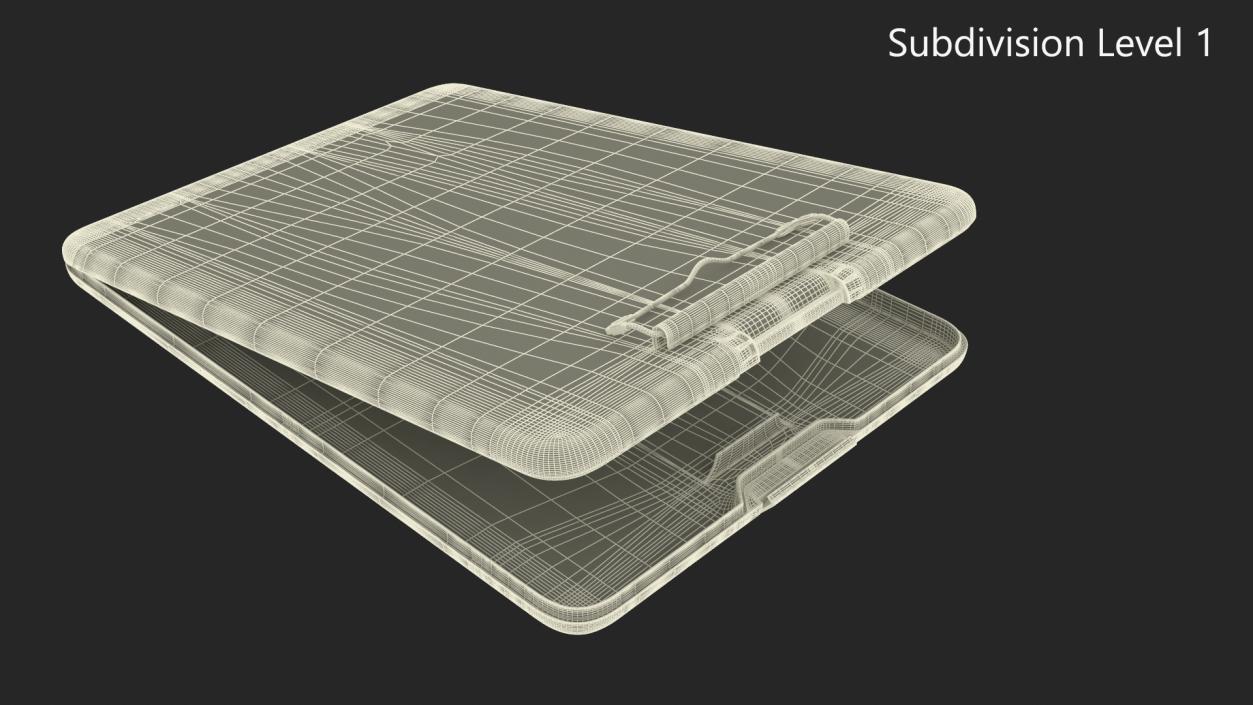 Open Storage Clipboard Black Empty 3D model