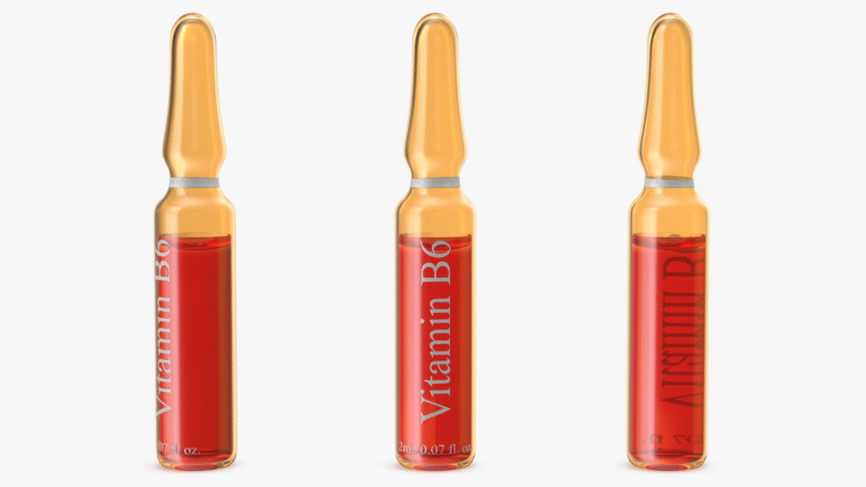 3D Vitamin Amber Ampoules Collection model