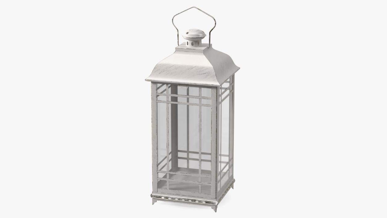 3D Candle Lantern Large Cream