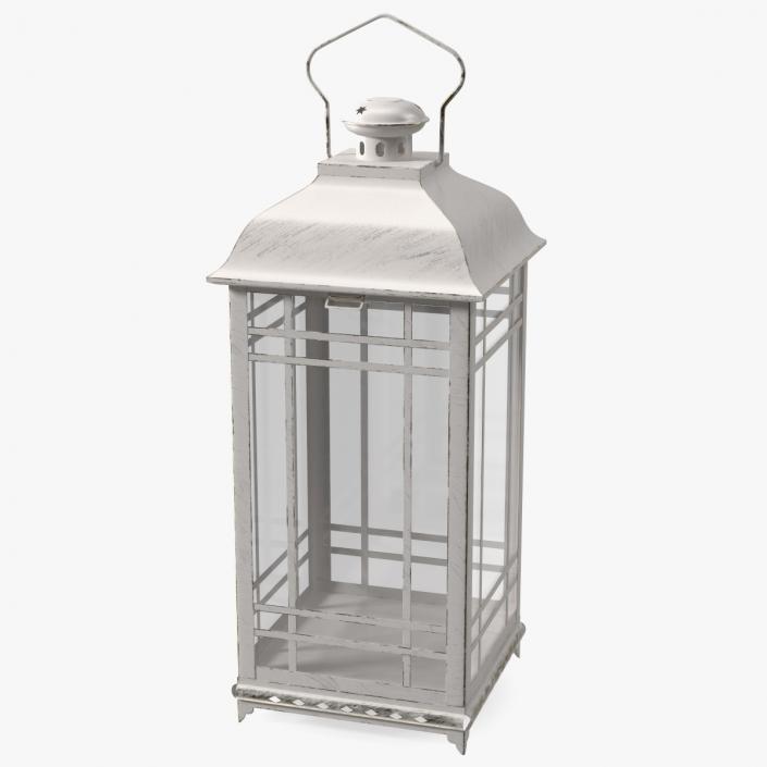 3D Candle Lantern Large Cream