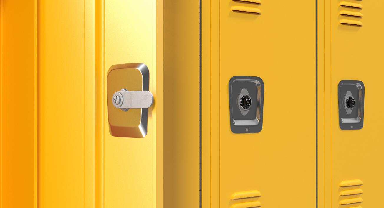 3D Commercial Lockers Two Row