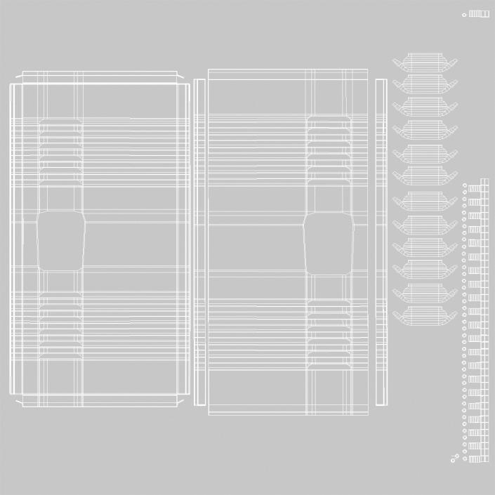 3D Commercial Lockers Two Row