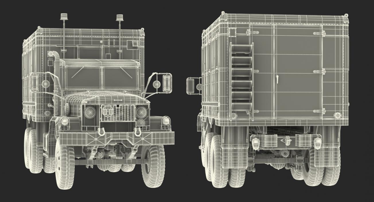 M109 Shop Van Desert Rigged 3D