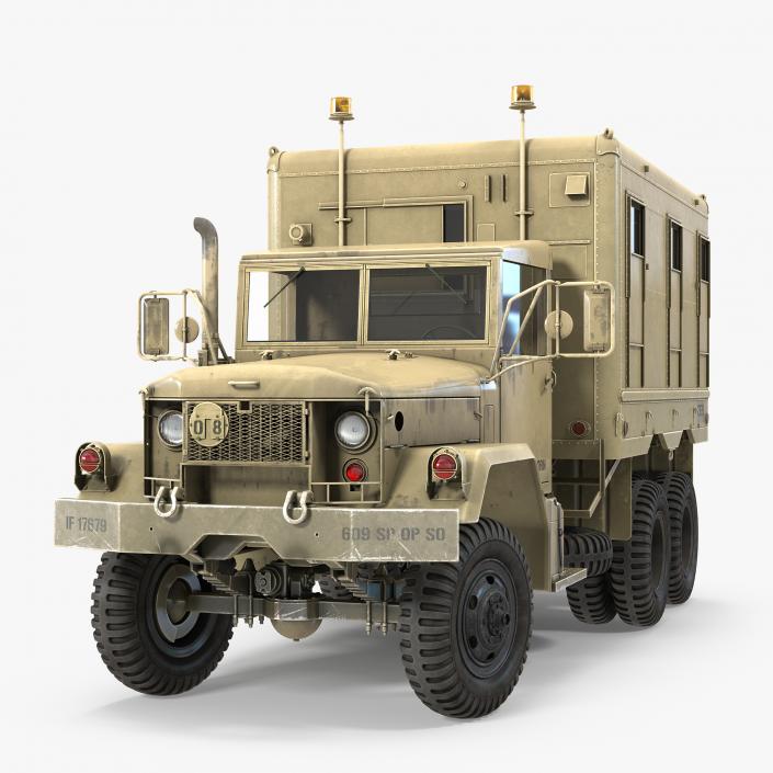 M109 Shop Van Desert Rigged 3D