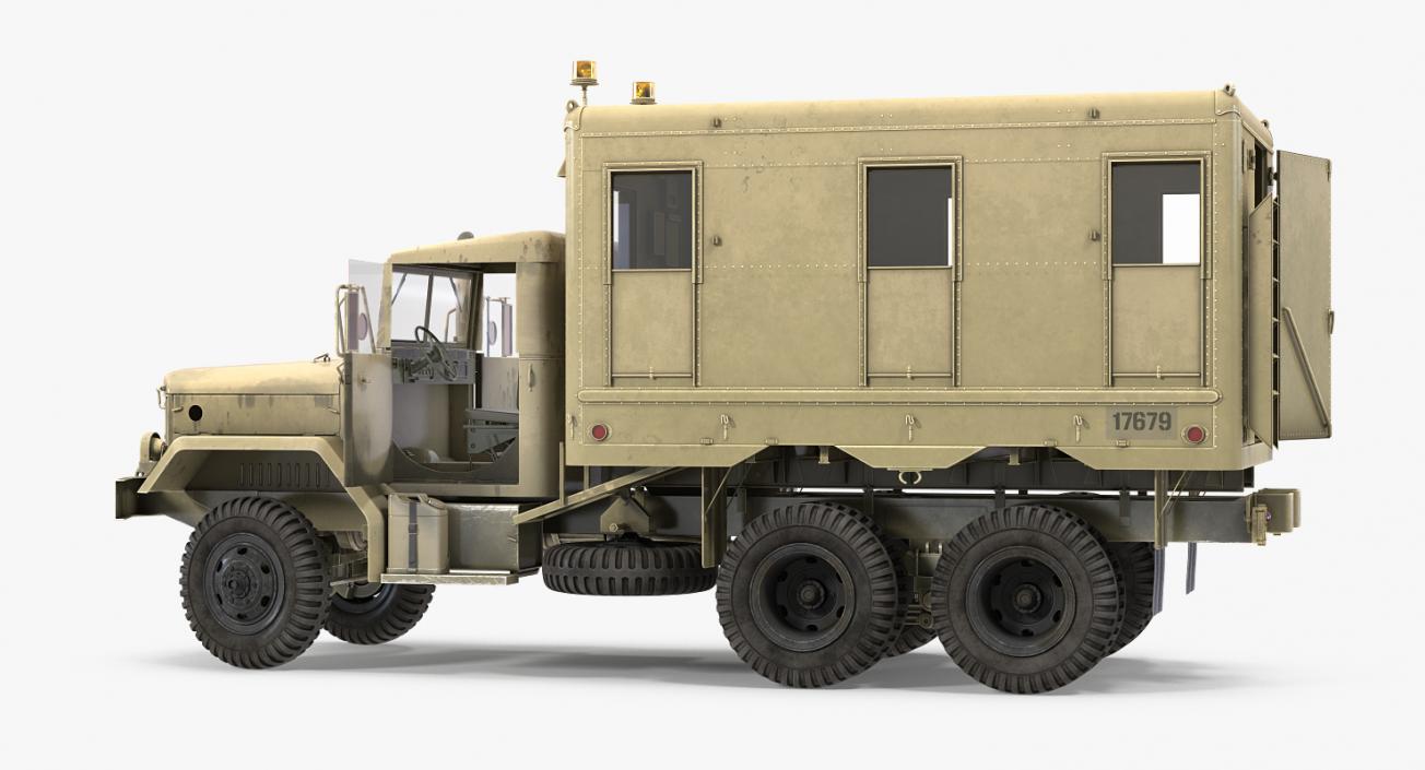 M109 Shop Van Desert Rigged 3D