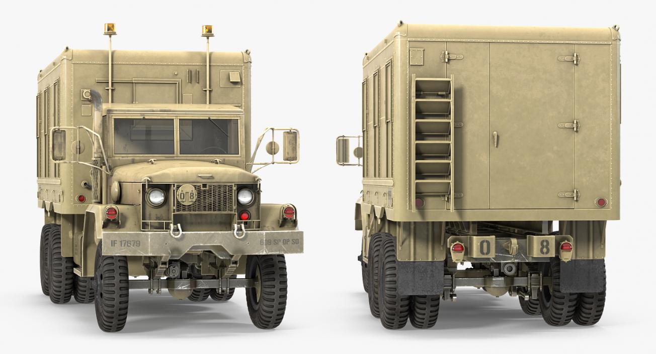 M109 Shop Van Desert Rigged 3D