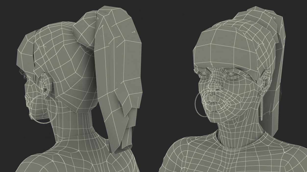 Light Skin City Style Woman Rigged 3D model