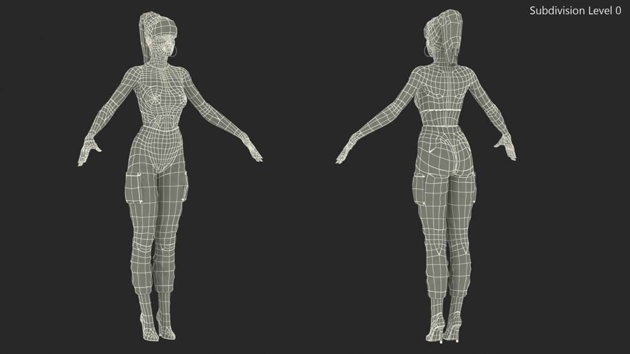 Light Skin City Style Woman Rigged 3D model