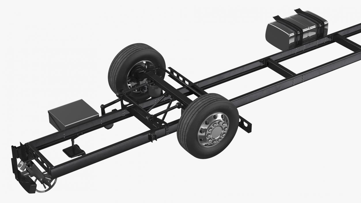 Volvo 9900 Bus Chassis Rigged 3D model