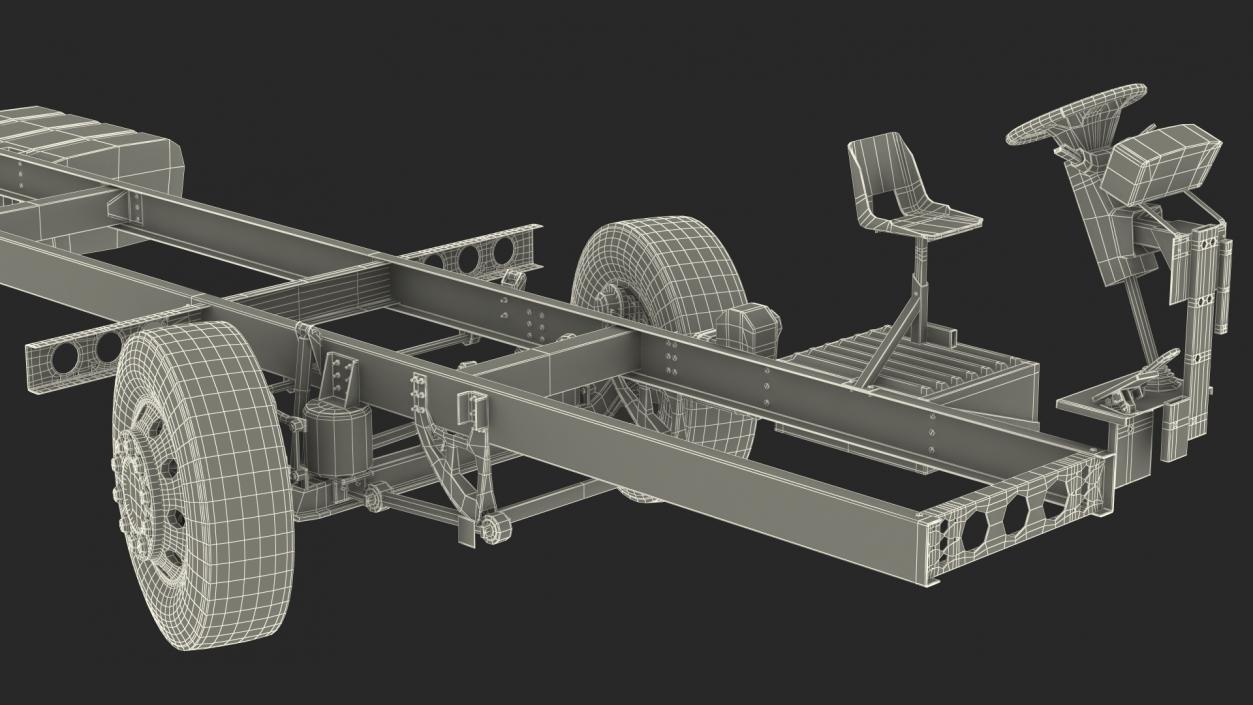 Volvo 9900 Bus Chassis Rigged 3D model