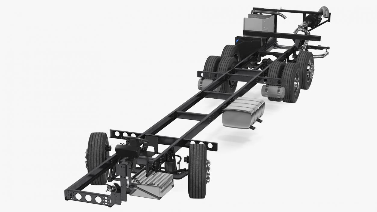 Volvo 9900 Bus Chassis Rigged 3D model