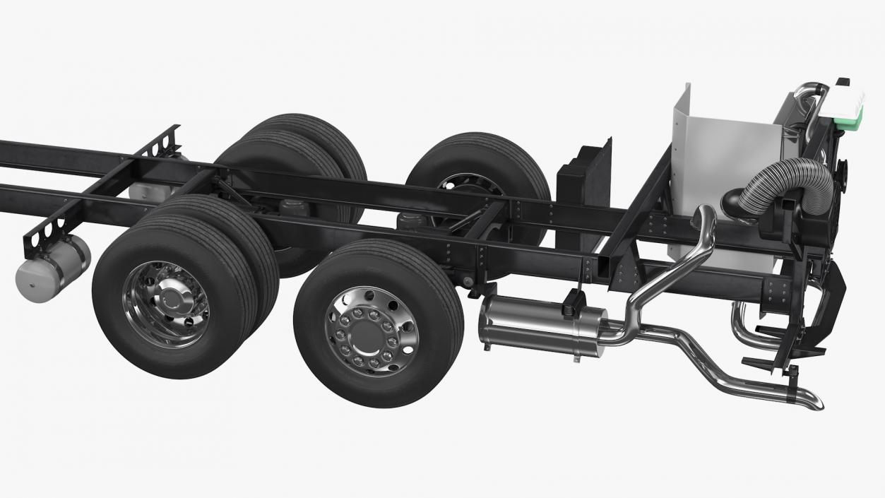 Volvo 9900 Bus Chassis Rigged 3D model